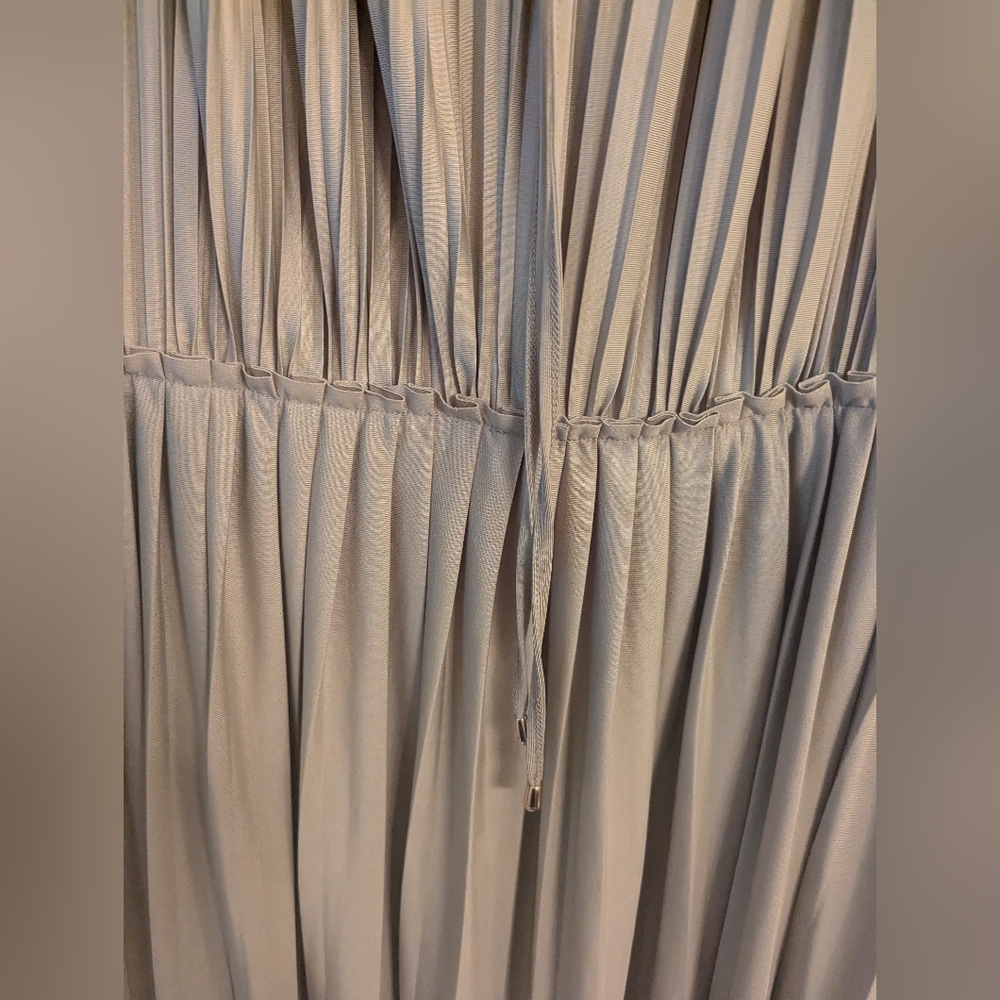 Grey beige H&M pleated dress Small - Picture 3 of 4